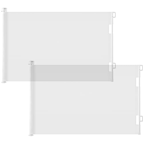 Cumbor 2 Pack Retractable Baby Gates White