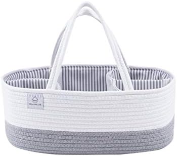 Mila Millie XXL Cotton Rope Diaper Caddy Organizer 1