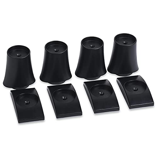 Wall Nanny Extender - 6 Inch Extension for Baby Gates 4 Pack Black