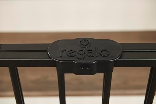 Regalo 2-in-1 Extra Wide Baby Safety Gate - Black