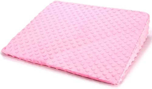 BiKontrun Pregnancy Wedge Pillow with Pink Cover