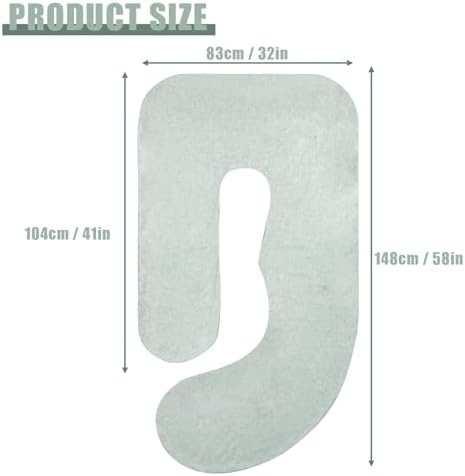 TANOFAR J-Shaped Pregnancy Pillow Cover Green