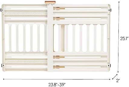 IRIS USA Expandable Dog Gate 25 H White