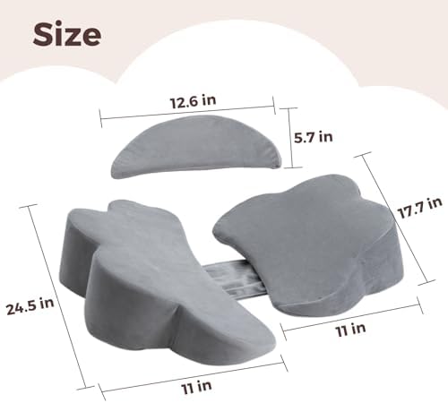 Memeluckon Pregnancy Pillow Gray