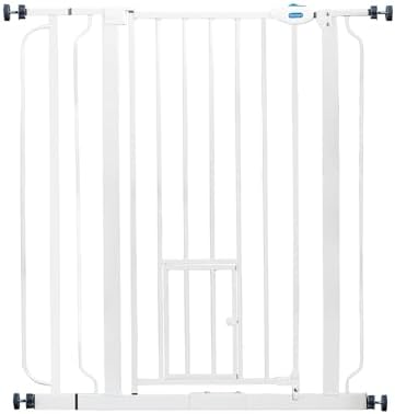 Carlson Extra Tall Walk Through Pet Gate with Small Pet Door 1