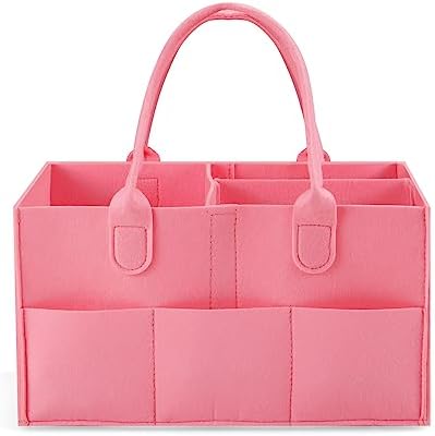 PandaEar Baby Diaper Caddy Organizer Pink