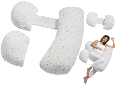 VEVOR Pregnancy Pillows Adjustable Maternity Pillow with Removable Cover