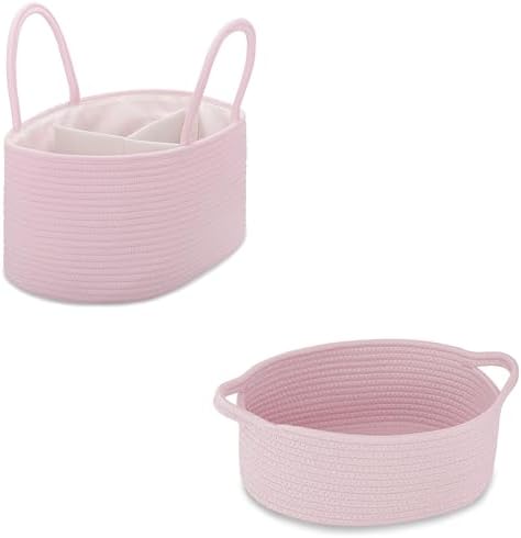 COMSE Large Diaper Caddy Organizer with T Divider