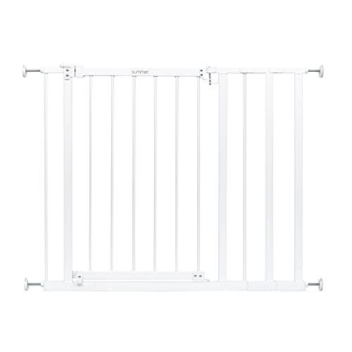 Summer Infant Extra Wide Walk-Thru Safety Gate - White Metal 1