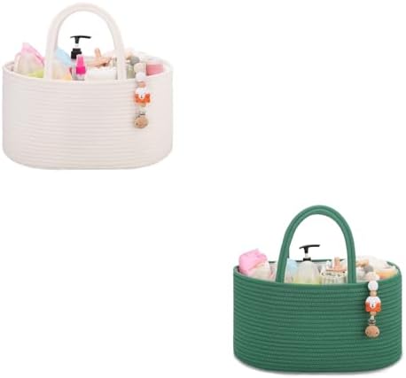 COMSE 2 Pack Baby Diaper Caddy Organizer