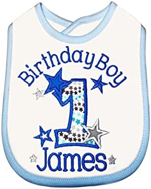 1st Birthday Bib with Baby Custom Name 1