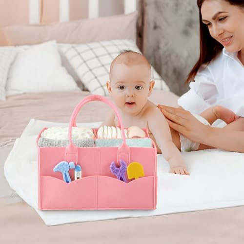 PandaEar 2 Pack Baby Diaper Caddy Organizer 1