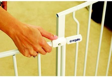 Regalo 47-Inch Super Wide Walk Thru Baby Gate with Safety Features
