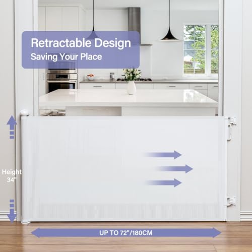 PRObebi Retractable Gate - 72 Wide Stair Door Safety
