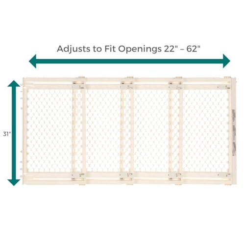 MYPET Extra Wide Door Pet Gate - 31 Tall Hardware Mount Ivory