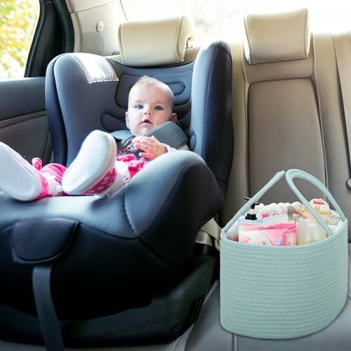COMSE 2 Pack Large Baby Diaper Caddy Organizer with Dividers