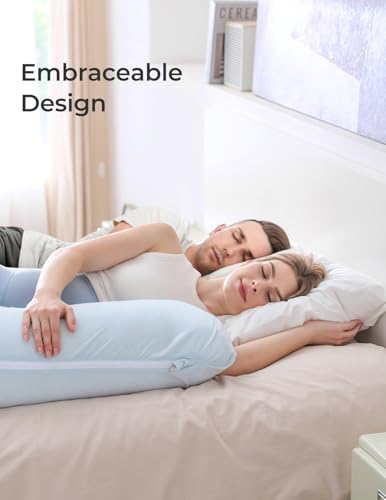 Momcozy Pregnancy Pillow for Side Sleepers Blue