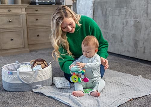 Extra Large Baby Diaper Caddy - Portable Cotton Nursery Basket