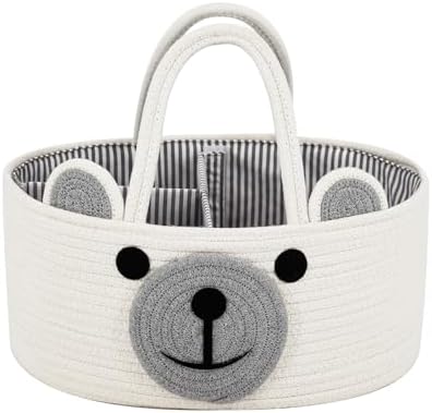 Home Tots Bear Diaper Caddy Organizer Large White