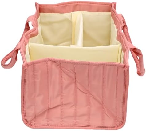 Oreilet Baby Diaper Caddy Organizer Pink
