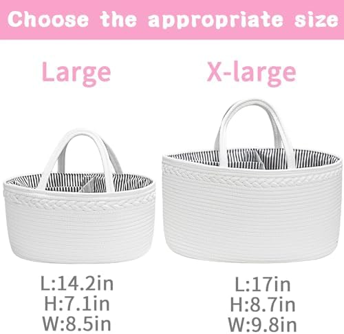 ABenkle X-Large Diaper Caddy Organizer with Removable Dividers