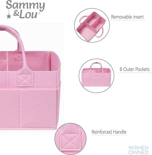 Sammy Lou Pink Diaper Caddy Organizer