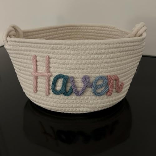 Custom Personalized Handmade Basket for Kids and Pets M-H 24X18CM 1