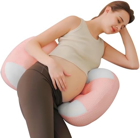 Cooling Pregnancy Pillow with Ice Silk and Breathable Design
