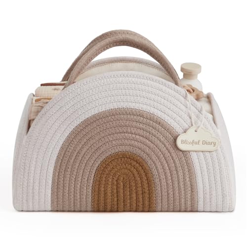 Blissful Diary Vegan Leather Changing Pad and Diaper Caddy Organizer Bundle