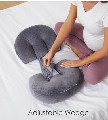 Mommyssr Pregnancy Pillow for Side Sleepers Adjustable and Supportive