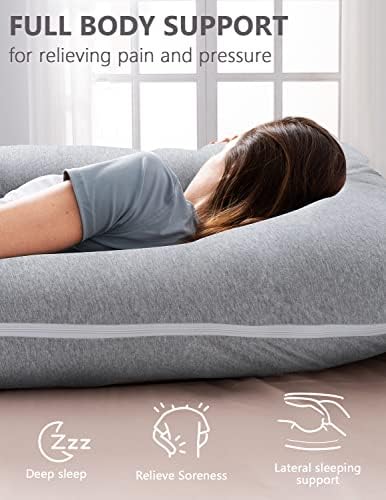 AngQi U Shaped Pregnancy Pillow with Cooling Cover 1