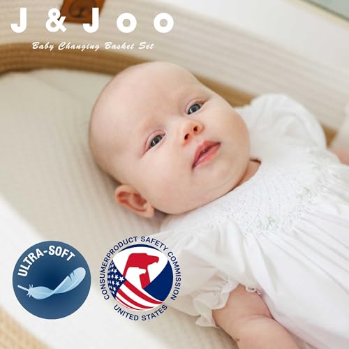 JJOO Baby Changing Basket with Diaper Caddy