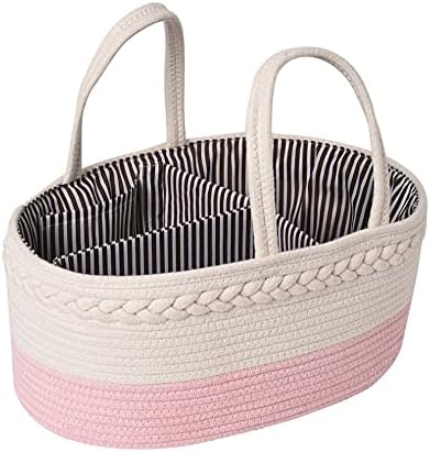 Lmbabter Stylish Diaper Caddy Organizer with Removable Dividers