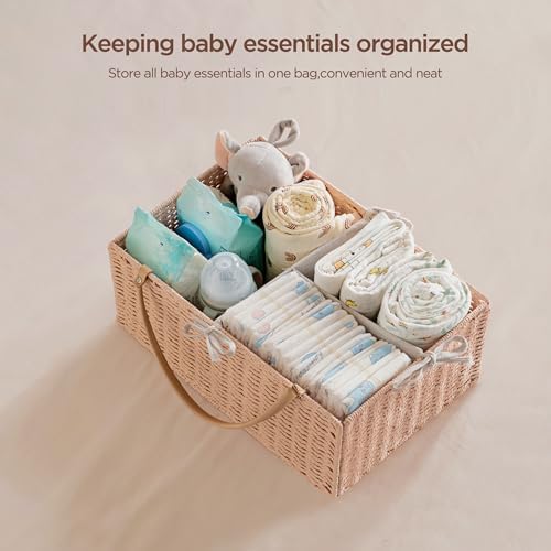 HBlife Baby Diaper Caddy Organizer with Removable Divider
