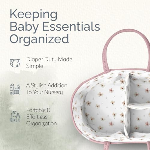 KiddyCare Diaper Caddy Organizer Pink