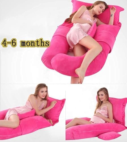 U-Shaped Maternity Pillow for Full Body Support Pink