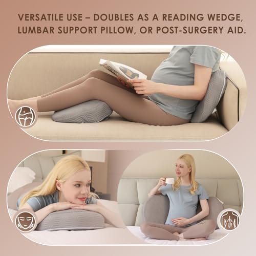 Chilling Home Pregnancy Pillow with Detachable Design - Grey