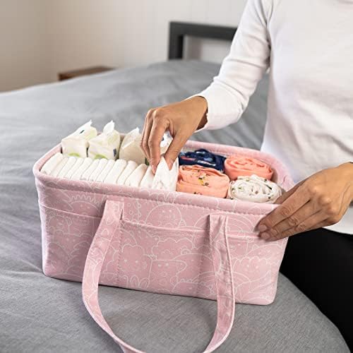 Treeologie Baby Diaper Caddy Organizer Basket - Pink
