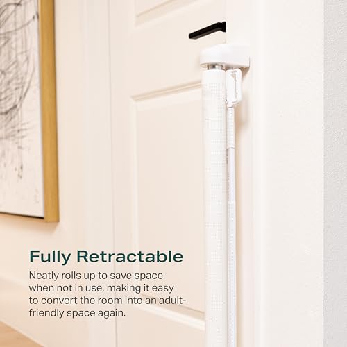 Cumbor 2 Pack Retractable Baby Gates White