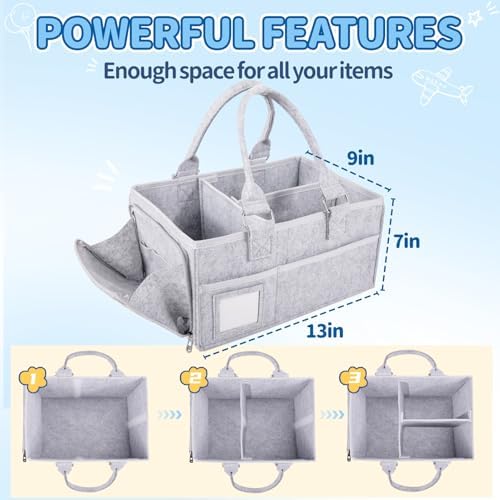 Lainlight Diaper Caddy Organizer with Handle