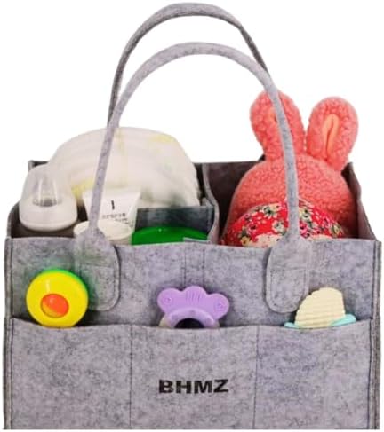 BHMZ Baby Diaper Caddy Organizer - Grey