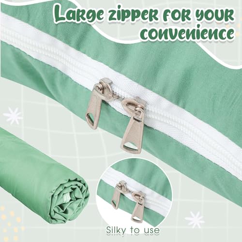 Hahafelt 3 Pcs Cotton Pregnancy Pillow Cover U Shaped