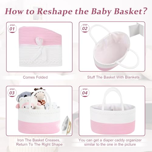 Baby Diaper Caddy Organizer with Removable Divider