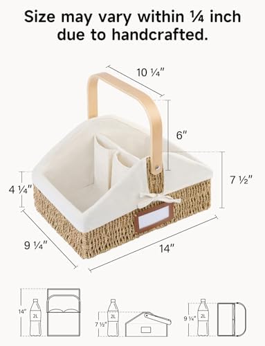 StorageWorks Wicker Diaper Caddy Organizer
