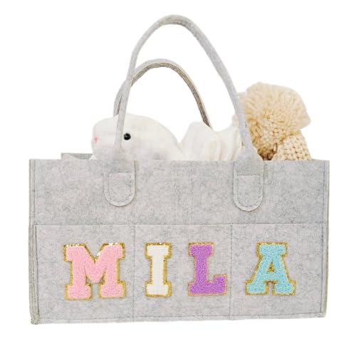 Personalized Baby Diaper Caddy with Name Letters