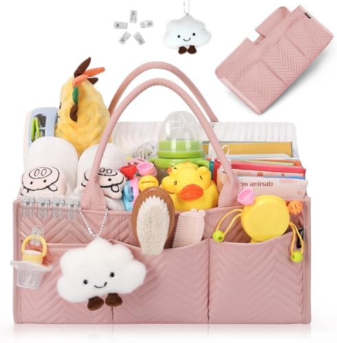 Skycase Large Diaper Caddy Organizer Pink
