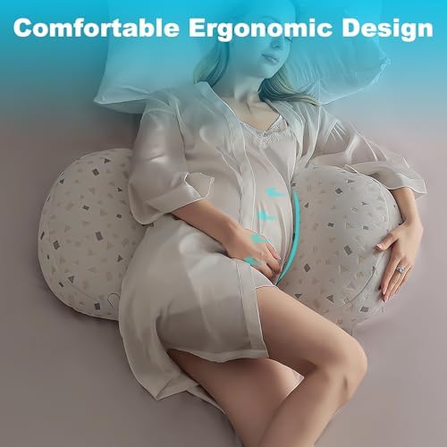 DOUBLE 2 C Pregnancy Body Pillow - Grey