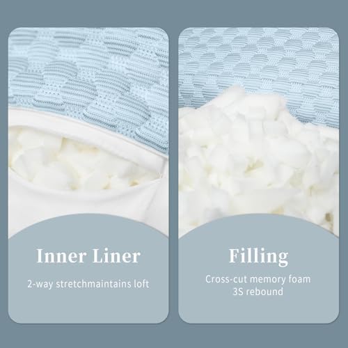 Cooling Pregnancy Pillow with Memory Foam and Adjustable Support