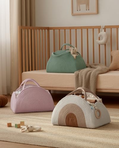 Blissful Diary Baby Diaper Caddy Organizer Basket