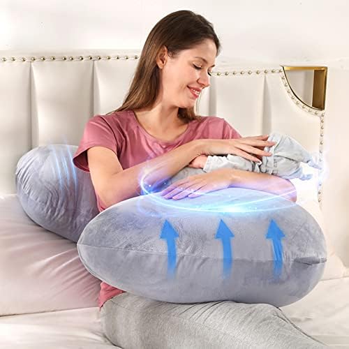 BATTOP Pregnancy Pillow with Cooling Washable Cover